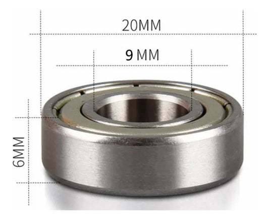 10 Balero Rodamiento 699zz 9x20x6mm Acero, 10 Piezas