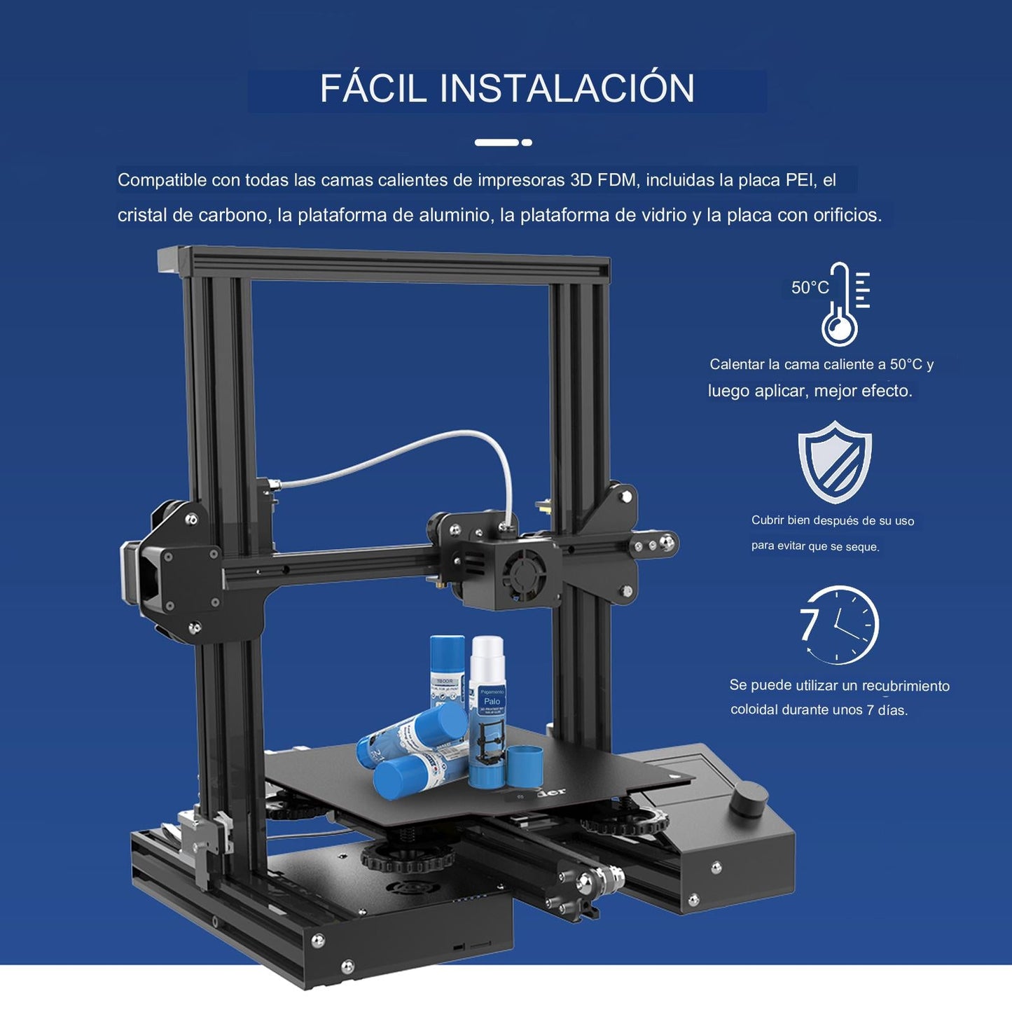 Pegamento para cama caliente No warp