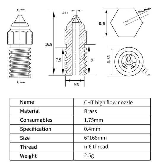 Boquilla De Alta Velocidad Para Ender 7, Impresora 3d