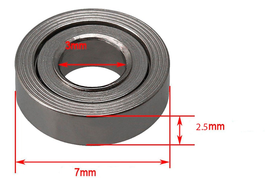 10 Balero Rodamiento Mr73zz 3x7x2.5mm, 10 Pcs, Acero