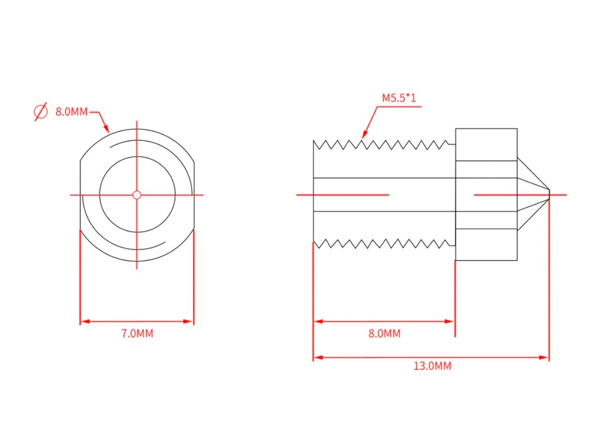 Boquillas V6 de Laton