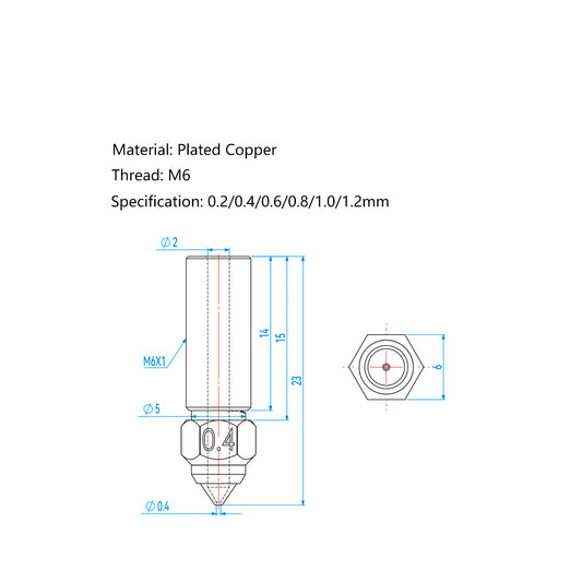 Boquilla de Acero Inoxidable para Creality K1, K1 Max, CR-M4