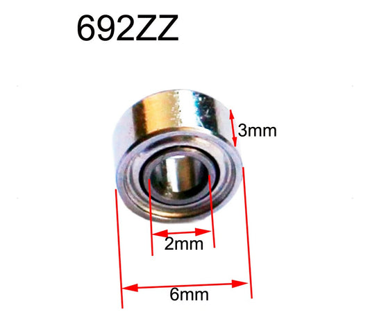 10 Balero Rodamiento 692zz 2x6x3mm Acero