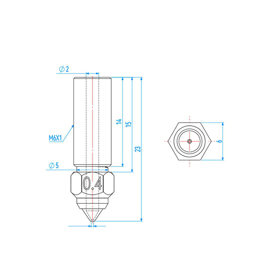 Boquilla de Latón para Creality K1, K1 Max, CR-M4