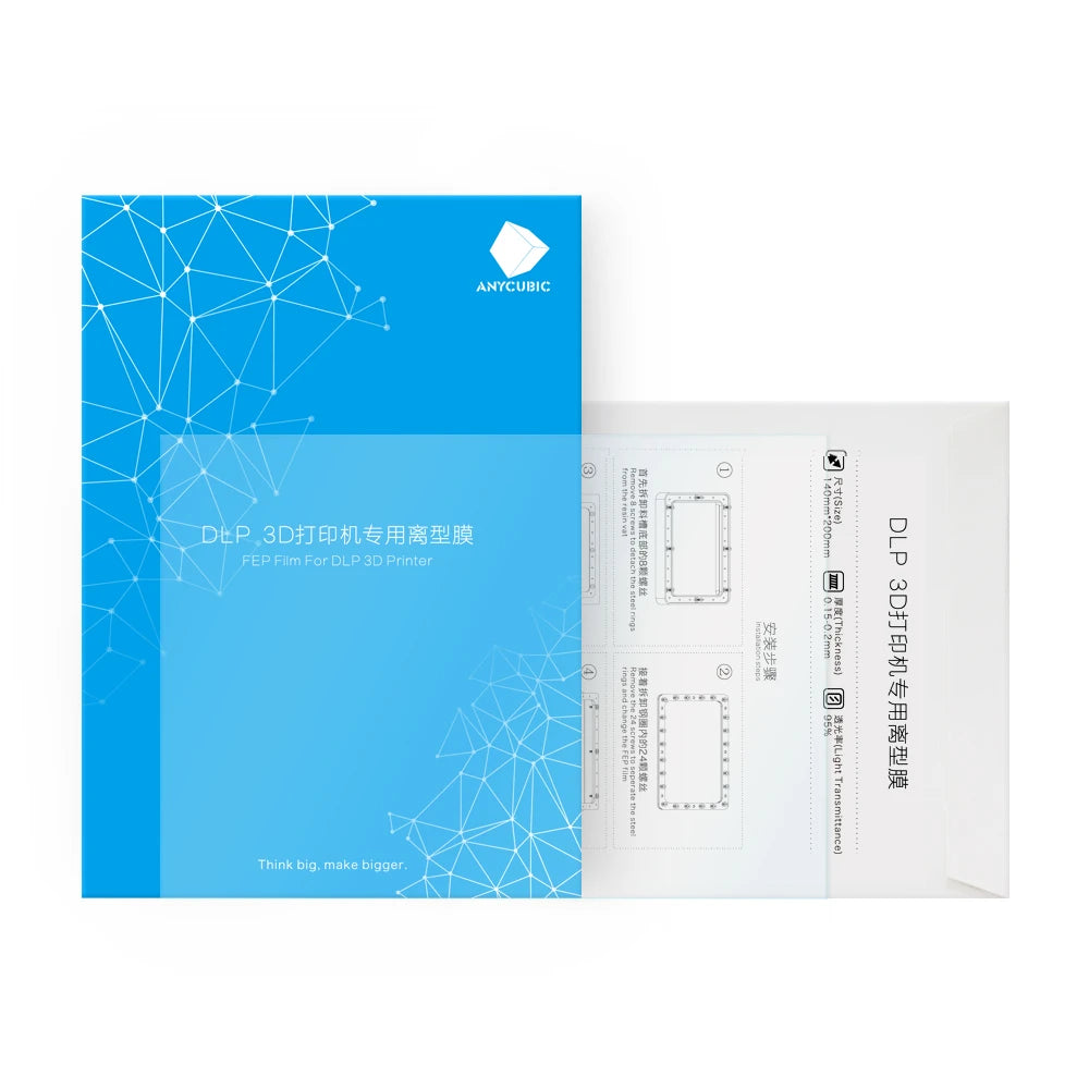 Hoja Fep Film Para Anycubic 3d Photon S/ Se/ Mono 4k (5 Piezas)