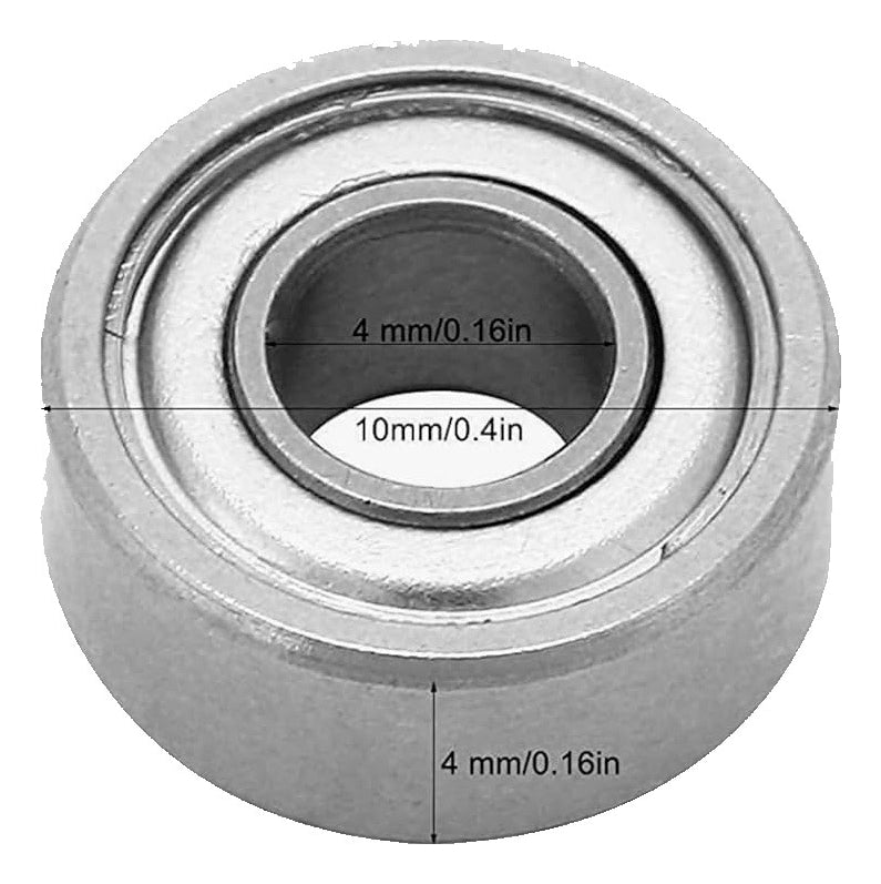 10 Balero Rodamiento Mr104zz 4x10x4mm, 10 Pcs, Acero
