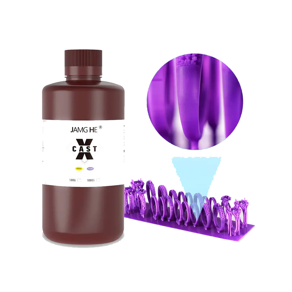 500gr Resina Casteable Jamg He x Cast, impresora 3d