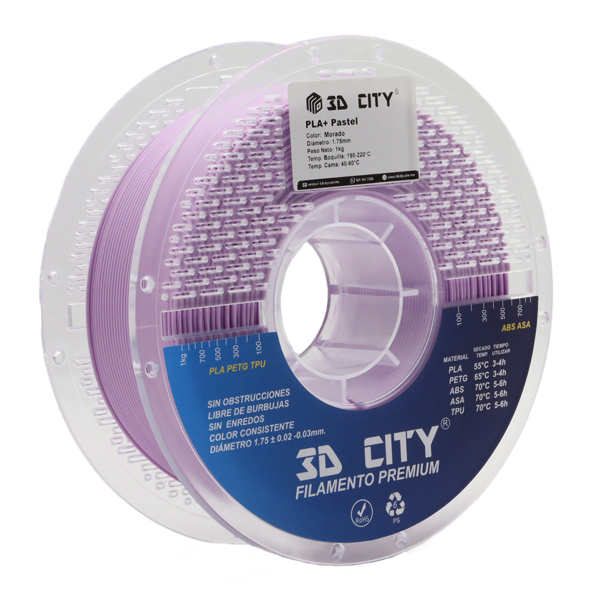 Filamento PLA+ Pastel 3DCity