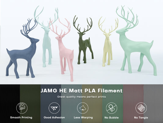 Filamento PLA Matte JamgHe l 1.75mm Alta Precisión 1 kg | 3DCity México