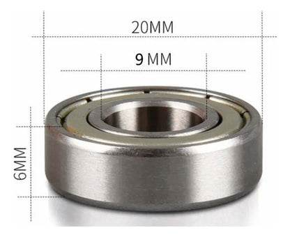 10 Balero Rodamiento 699zz 9x20x6mm Acero, 10 Piezas