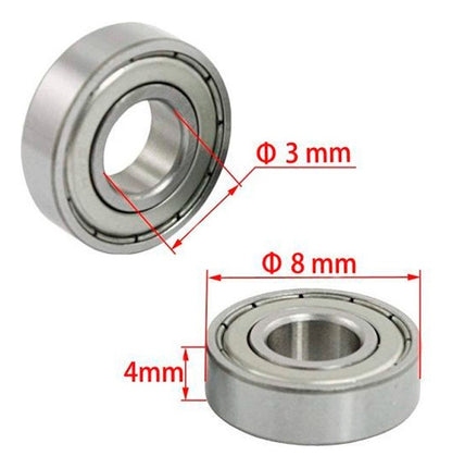 10 Balero Rodamiento 693zz 3x8x4mm Acero