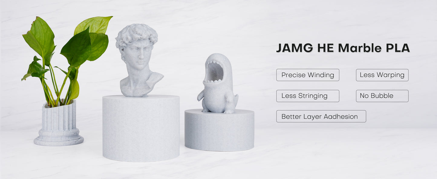 Filamento PLA Mármol JamgHe l 1.75mm Alta Precisión 1 kg | 3DCity México