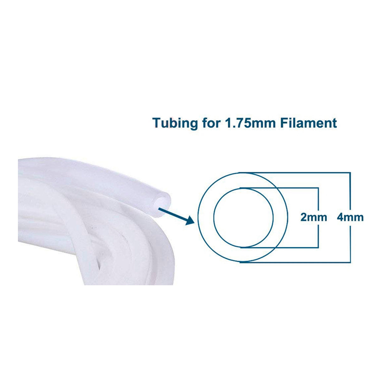 Tubo PTFE de 1 metro Imagen secundaria del producto