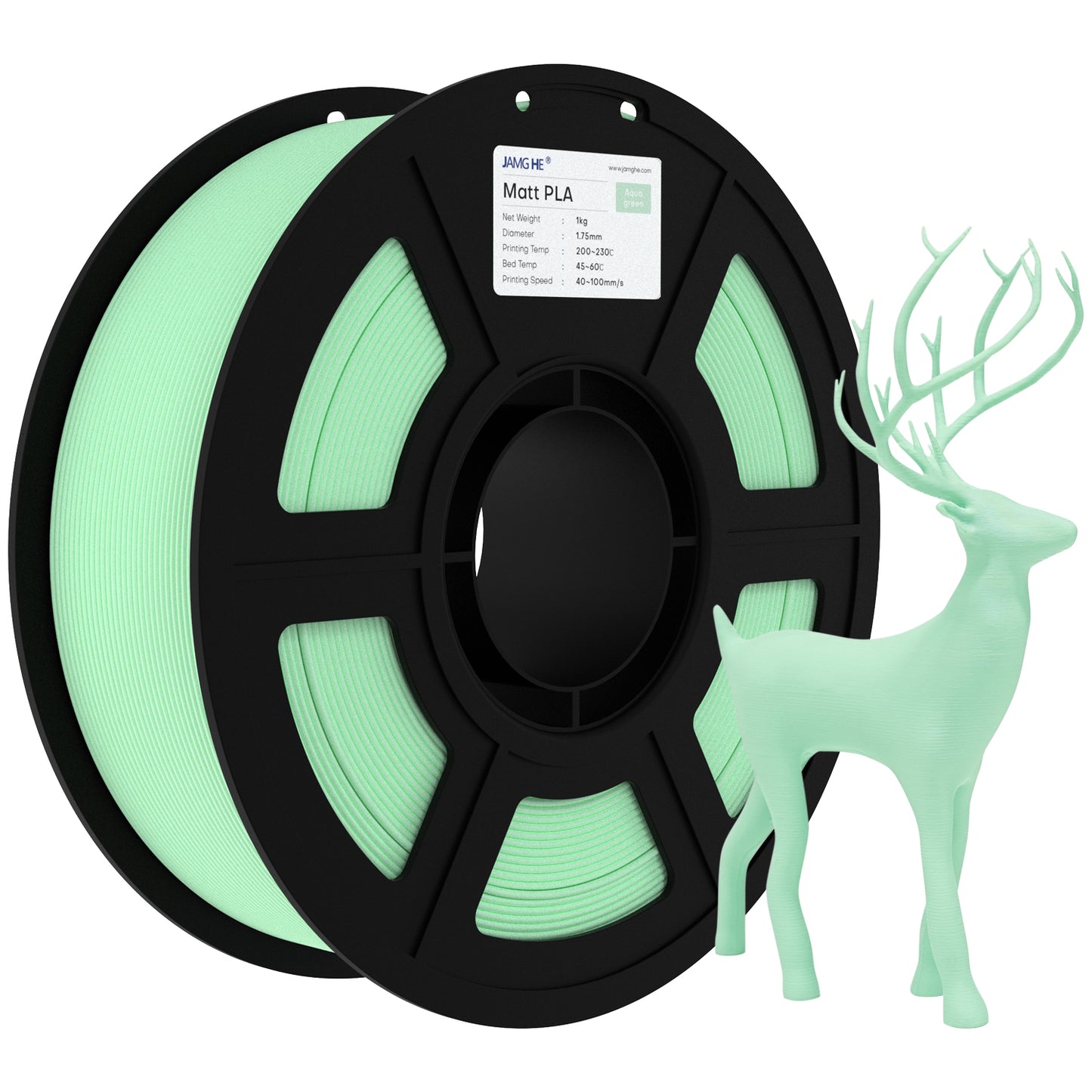Filamento PLA Matte JamgHe l 1.75mm Alta Precisión 1 kg | 3DCity México