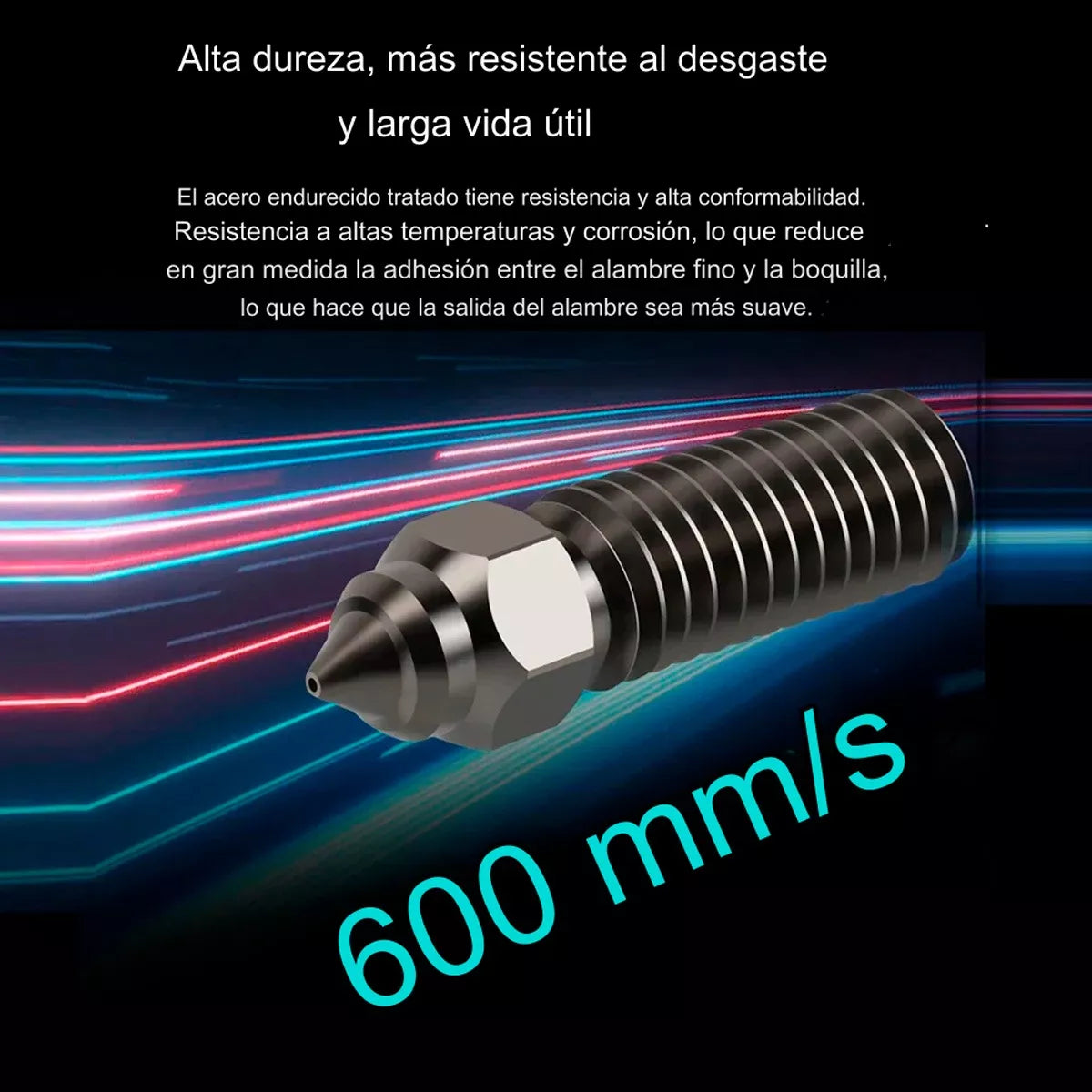 Boquilla de acero endurecido para Creality K1, K1 Max, Ender 3 V3 Ke, Cr-M4
