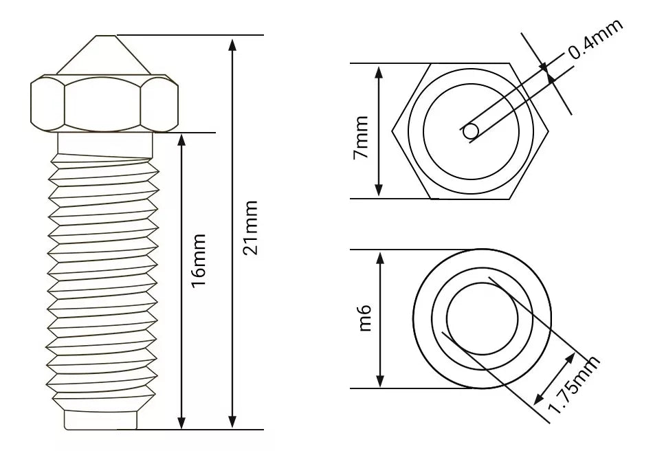 Boquilla De Laton Para Anycubic Kobra 2, Pro Plus Max