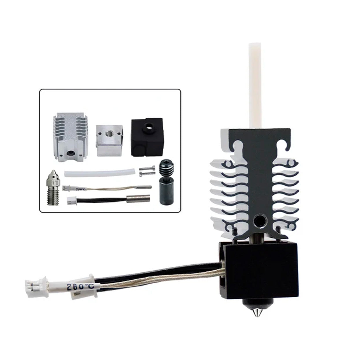 Hotend Completo Para Ender 3 V3 Se, Bimetal, Acero Inoxidable, Recubierto