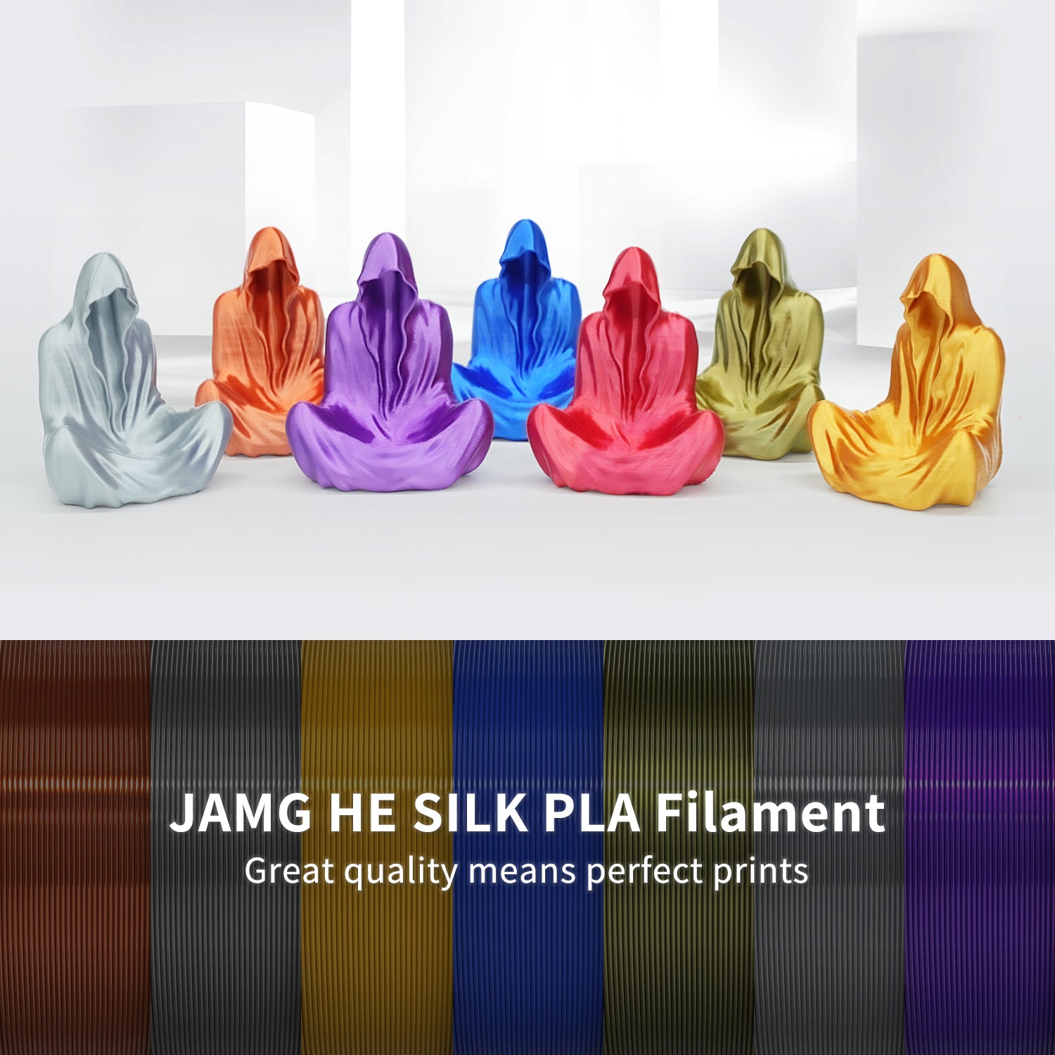 Filamento PLA Seda JamgHe l 1.75mm Alta Precisión 1 kg | 3DCity México Imagen principal del producto