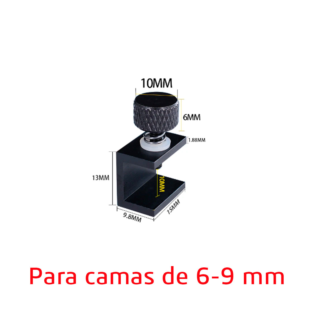 Clip ajustable de 6-9mm para cama caliente Imagen secundaria del producto