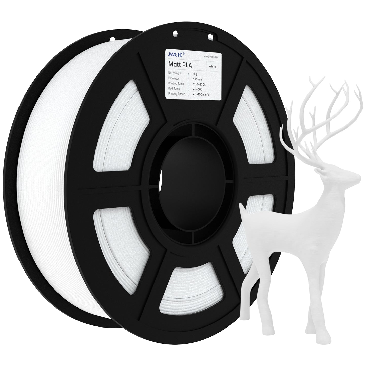 Filamento PLA Matte JamgHe l 1.75mm Alta Precisión 1 kg | 3DCity México