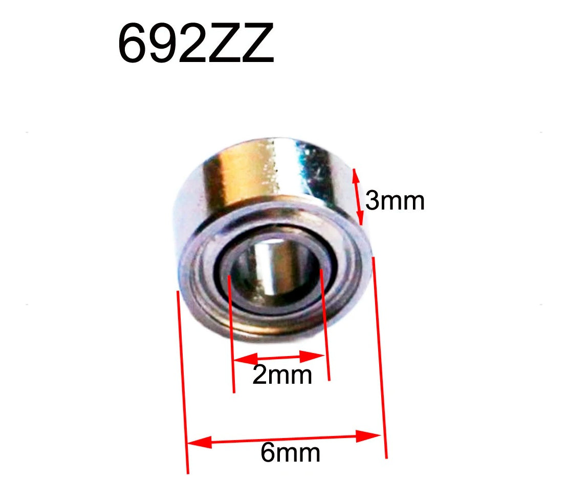 10 Balero Rodamiento 692zz 2x6x3mm Acero Imagen secundaria del producto