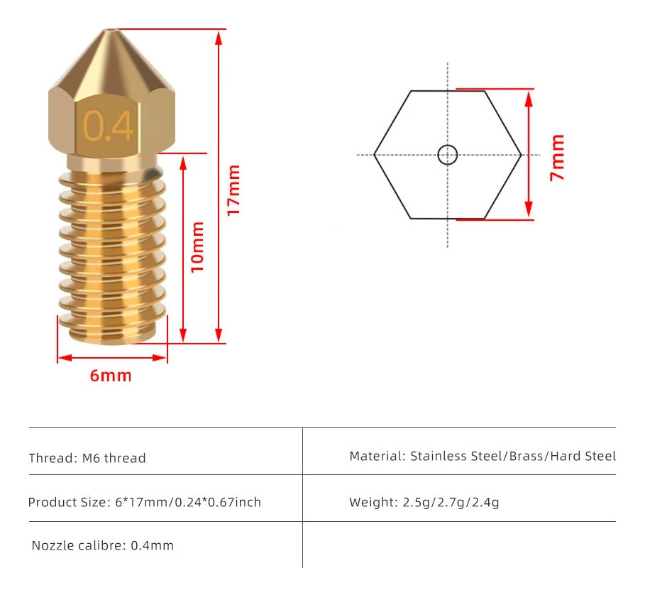 Boquilla De Acero Inoxidable Para Ankermake Impresora 3d