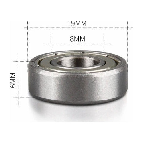 10 Balero Rodamiento 698zz 8x19x6mm Acero Imagen secundaria del producto
