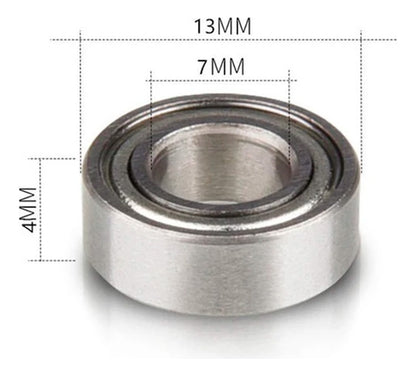 10 Balero Rodamiento Mr137zz 7x13x4mm, 10 Pcs, Acero
