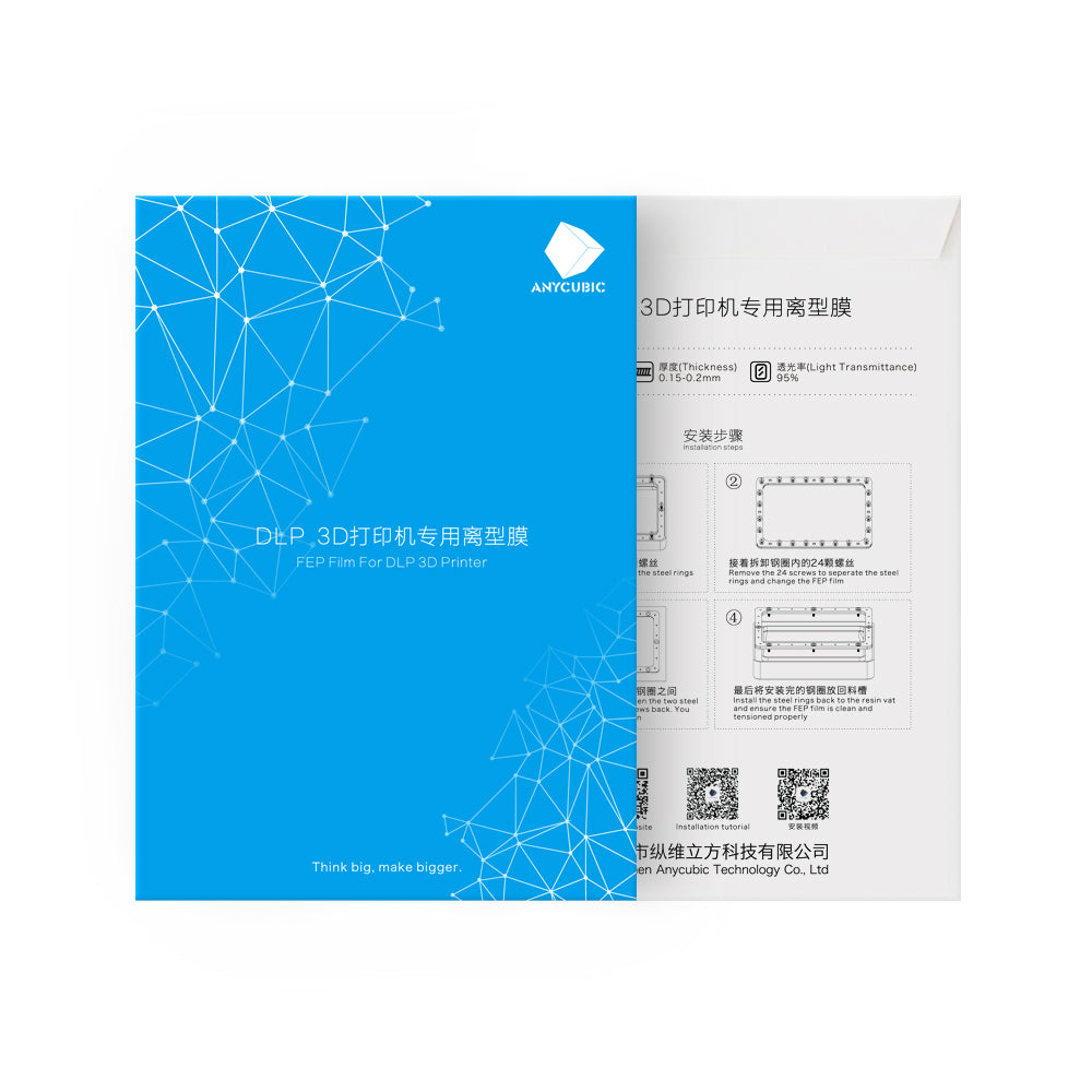 Hoja Fep Film Para Anycubic 3d Photon S/ Se/ Mono 4k (5 Piezas)