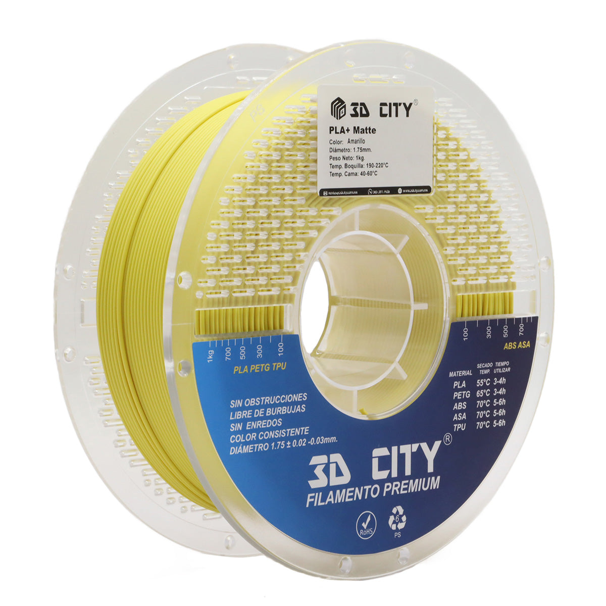 Filamento PLA+ Matte 3DCity Imagen secundaria del producto