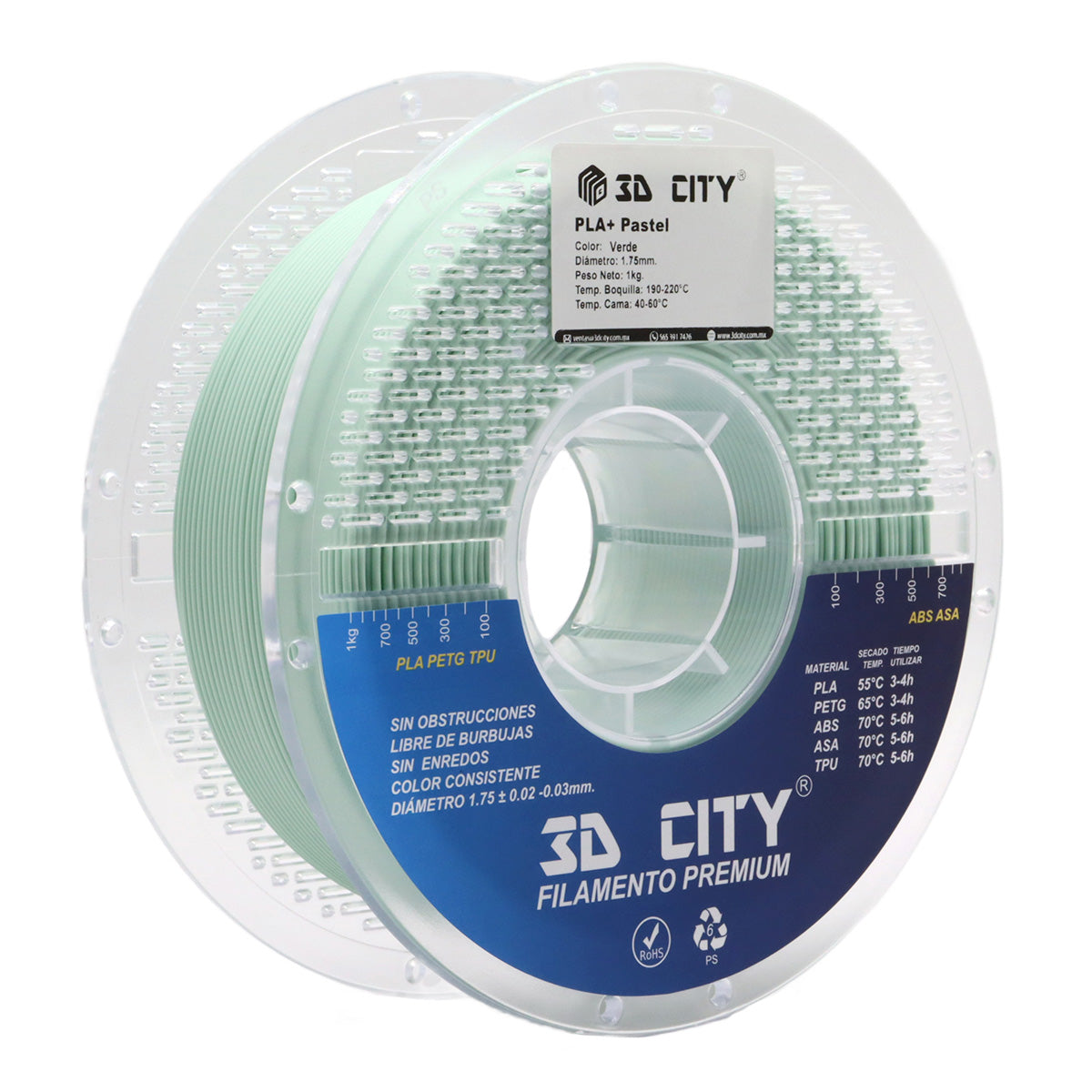 Filamento PLA+ Pastel 3DCity Imagen secundaria del producto
