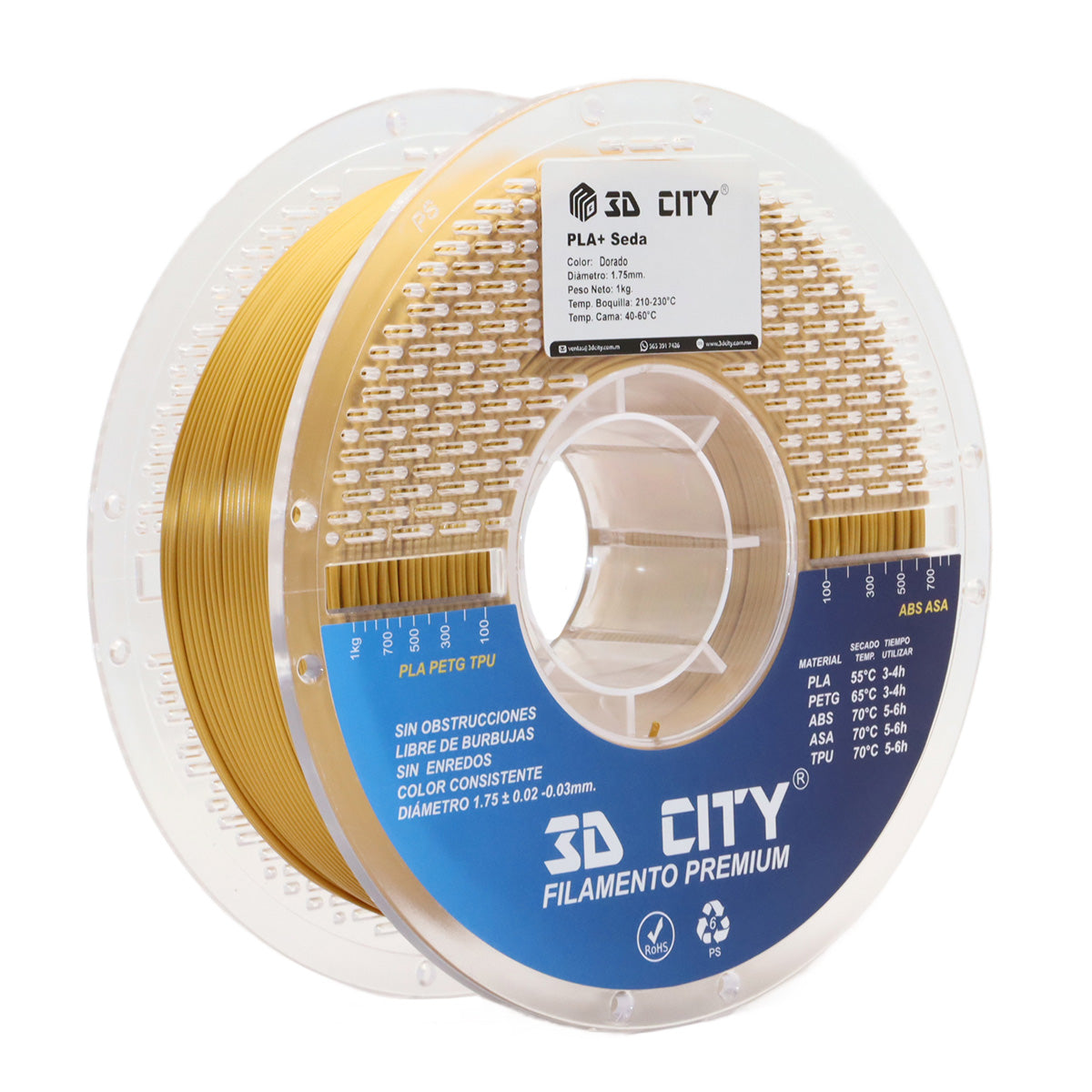 Filamento PLA+ Silk 3DCity Imagen principal del producto